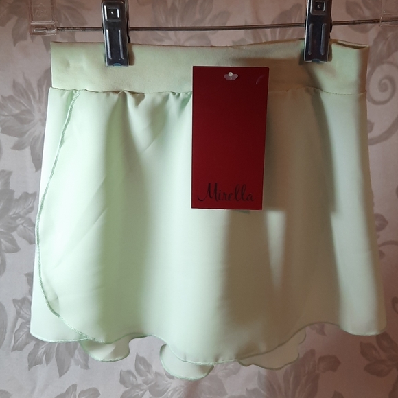 Mirella Seafoam Georgette Mock Wrap Skirt - Picture 1 of 5
